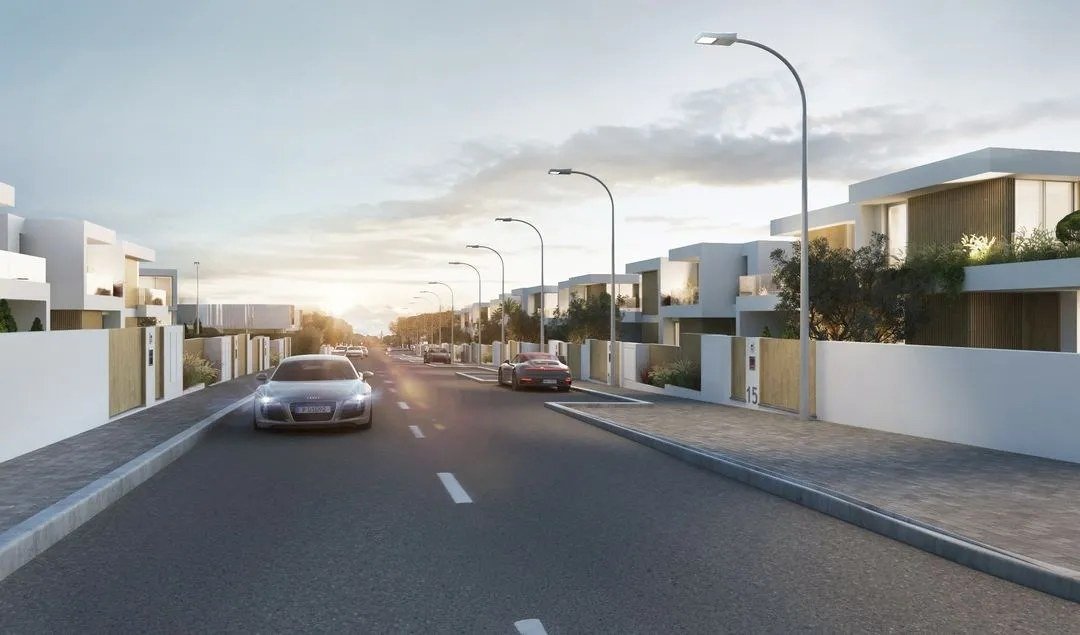 Render da rua do empreendimento Alma de Faro